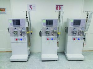Three of the dialysis machines