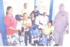A donation to several persons who are disabled.