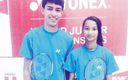 Guyana’s two leading players set for Pan  Am Badminton Championships in Peru