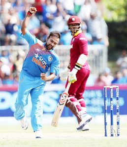 Amit Mishra exults after dismissing Johnson Charles, India v West Indies, 2nd T20I, Florida, August 28, 2016 ©BCCI