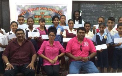 East Canje Organisation of NY assists local students