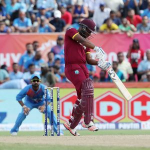 Evin Lewis eyes the off side, India v West Indies, 1st T20I, Lauderhill, August 27, 2016 ©BCCI