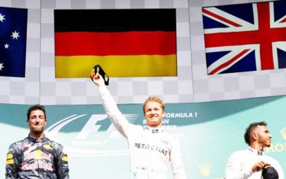 Rosberg eases to victory in chaotic Belgian GP as Hamilton places third after back row start