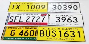 Standard types of Number plates one of the Company’s Partners has made.
