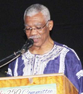 President David Granger delivering his keynote address at the 4th Annual State of the African Guyanese Forum.