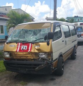 The minibus that was involved in the accident