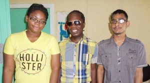 From left: Crystal Aulder, Amin Britton and Visham Persaud