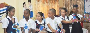 Acrostic performed by Grade six students yesterday at Stella Marris Primary School.