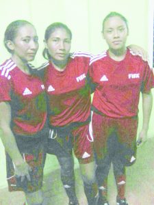 Ann John (right), Marissa Vanlong (center) and Julie Scipio - Paiwomak FC scorers.