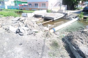 Demolished Bridge at Barr Street and Sussex Street 