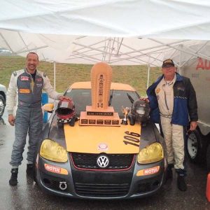 Gina # 106 Ian Madden & Mark Durant pose with the winning trophy.