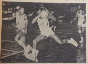 Action in the Tri Nations tournament featuring Barbados in 1976.