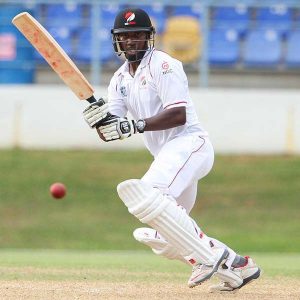 Marlon Richards scoring a First Class fifty for T&T.