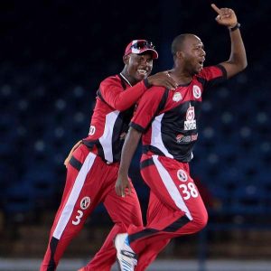 Marlon Richards takes another wicket for T&T in Limited overs cricket.