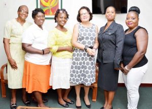 First Lady, Mrs. Sandra Granger met with Ushers of the National Cultural Centre to discuss possible support for elderly care group.