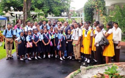 Secondary school students tour PM’s official residence
