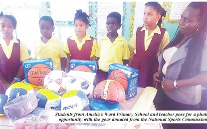 Director of Sport donates gear to  Amelia’s Ward Primary School