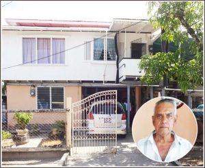 Neville Sooklall (inset) in front of his home which was robbed.