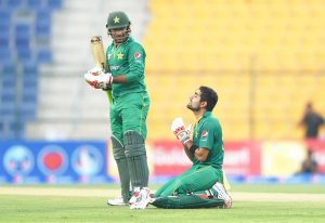 Babar Azam performs the sajdah after scoring his third successive ton, Pakistan v West Indies, 3rd ODI, Abu Dhabi ©Getty Images