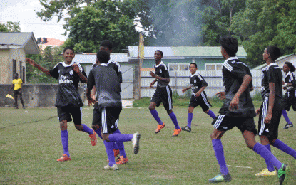 GFF/NAMILCO Thunderbolt Flour Power Nat. U-17 League – EBFA  Riley’s hat-trick guides KK Warriors to big win over Herstelling Raiders