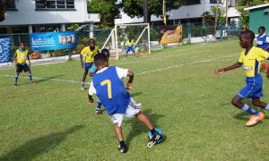 Part of the action in this year’s Courts Pee Wee Schools Football Competition.