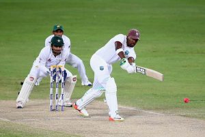 Darren Bravo works the ball into the leg side, Pakistan v West Indies, 1st Test, Dubai, 3rd day, ©Getty Images