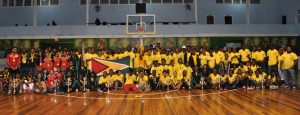 IGG ‘Goodwill’ Runner-up, Team Guyana, pose for a photo opportunity last night at the Closing Ceremony at the Cliff Anderson Sports Hall