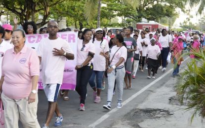 Scores stage Breast Cancer Awareness Walk