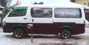 The stolen minibus