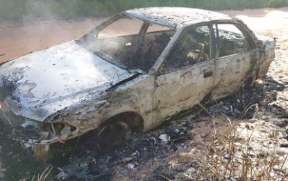 Bandits reportedly hijack, burn car at Yarrowkabra