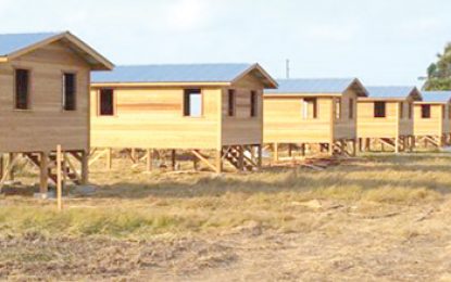 Housing units under construction at Onderneeming