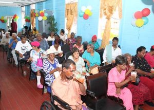 Senior citizens during an event at the Palms, Brickdam Georgetown
