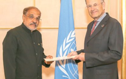 Guyana Ambassador to Geneva presents credentials