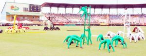 A physical display during the Opening Ceremony of the National Schools’ Championships last year at the National Stadium.