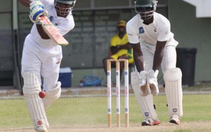 PCL Four-Day cricket …Shiv (91), Chandrika (86) rally Jaguars to 279-7 in battle of attrition at Providence