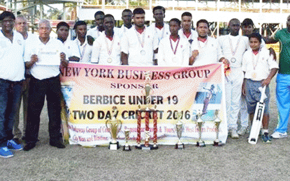 Rose Hall Town Pepsi ‘A’ take inaugural NY Business group U19 cricket title