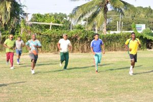 Members of the Regal Open team during a training session at the GNIC SC.