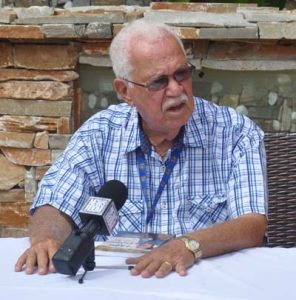 Joseph ‘Reds’ Perreira speaks to the Media at the Tower Hotel