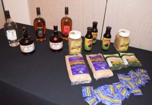 Some of the locally made products on display yesterday as the name “Demerara” takes centre stage