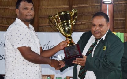 RHTY&SC, M.S Dedicates award to Club Patron and Cricket Sponsors