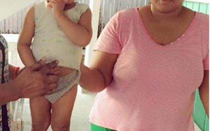 Cancer in eye…Toddler to leave Guyana after receiving financial support