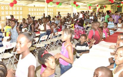 President fetes over 300 children at West Berbice