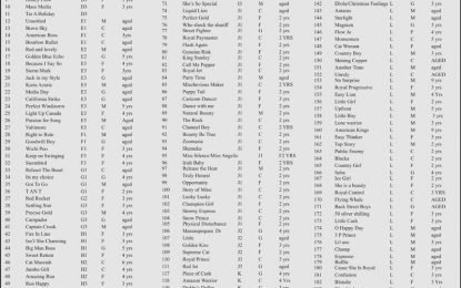 Guyana Horseracing Authority releases classifications of horses eligible to race in Guyana