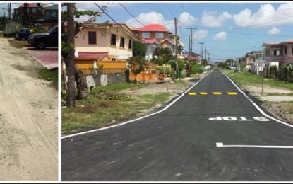 Nandy Park roads fixed after Jagdeo decade-long blocking