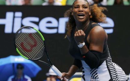 Serena swats doubts, Bencic aside to advance