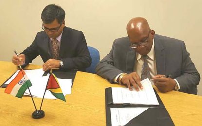 Guyana inks US$4M agreement with India for drainage, irrigation pumps