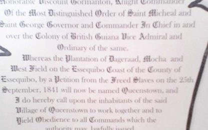 The Marcus Garvey Queenstown Essequibo connection