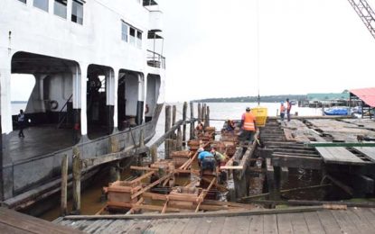 Repairs to Bartica Stelling to be completed by next month