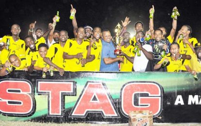STAG Nations Cup KO Football…Western Tigers cage Santos to lift $2M top prize; Police edge Riddim Squad for third