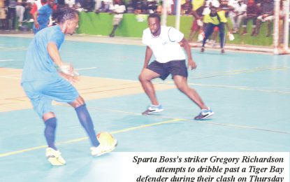 Petra Organisation / GT Beer Futsal Competition… Sparta survive stern test to make quarterfinals